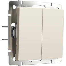 Изображение Выключатель двухклавишный с самовозвратом (айвори матовый) W1122462